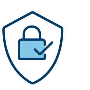 shadowbox-enchance-security-icon Shield icon with a lock representing enhanced healthcare data security and HIPAA compliance
