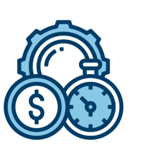shadowbox-improve-productivity-icon Gears and dollar icons representing increased healthcare productivity by reducing manual tasks