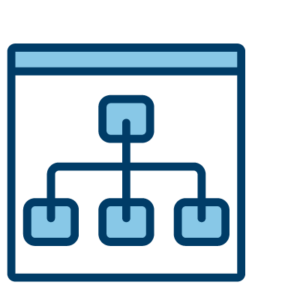 shadowbox-one-connection-icon Icon showing connected nodes symbolizing unified healthcare application integration