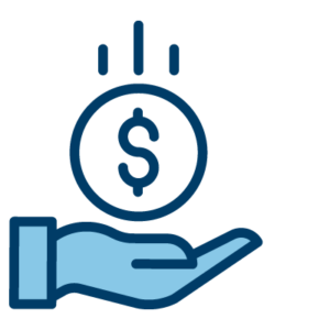 shadowbox-reduce-spending-icon Icon of a hand holding a dollar sign symbolizing reduced healthcare technology spending