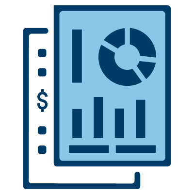 Shadowbox-teams-revenue-management Icon of billing form representing efficient revenue cycle management and insurance claim accuracy
