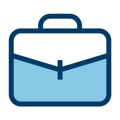 Shadowbox-teams-sales Briefcase icon symbolizing sales team automation and improved ordering workflow